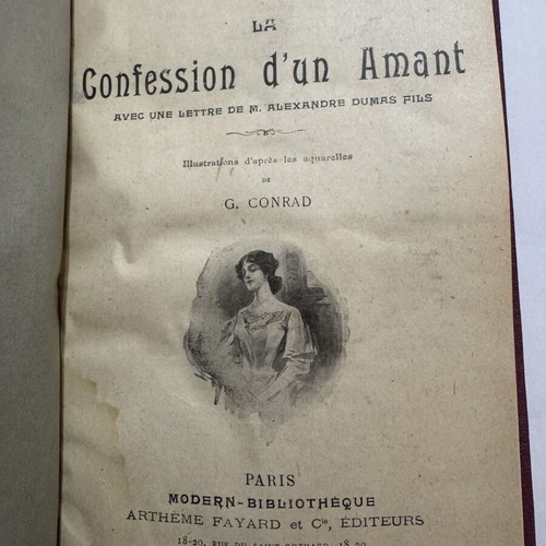 La Confession d'un Amant Marcel Prevost book used, 1891 French edition