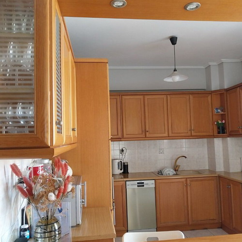 Kitchen cabinets used, classic design, solid wood, U-shape 2.7x3.0x2.3 m