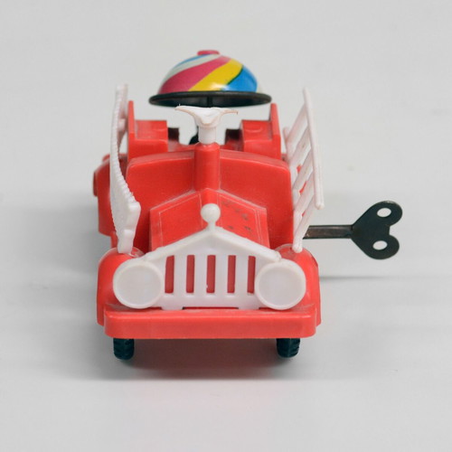 Wind-up Fire Truck used, vintage 1960s-70s toy
