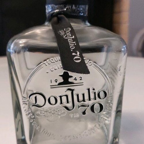 Empty Tequila Don Julio 70 Añejo Claro 700ml bottle used, collectible