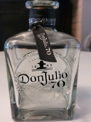 Empty Tequila Don Julio 70 Añejo Claro 700ml bottle used, collectible