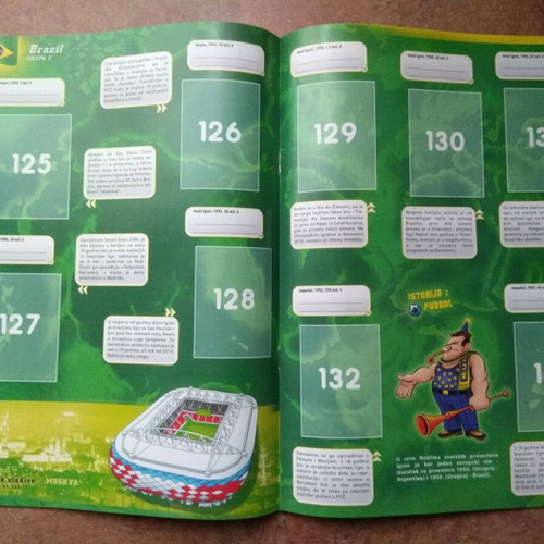Zabibuska Rusija 2018 sticker album and sticker set new