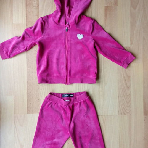Guess velour baby girl clothing set 18 months 86cm like new
