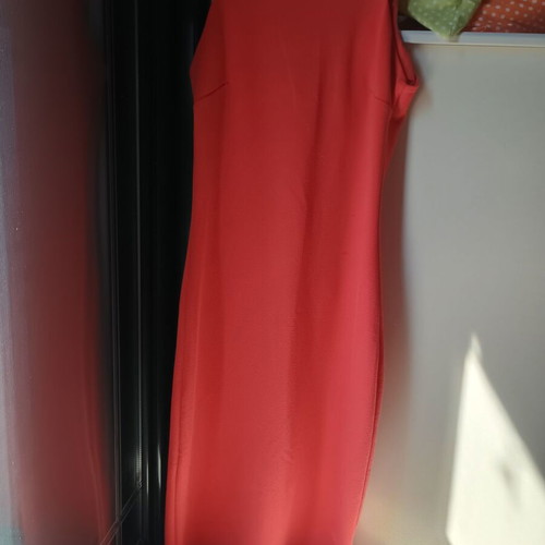 Coral midi dress summer small like new, tight fit