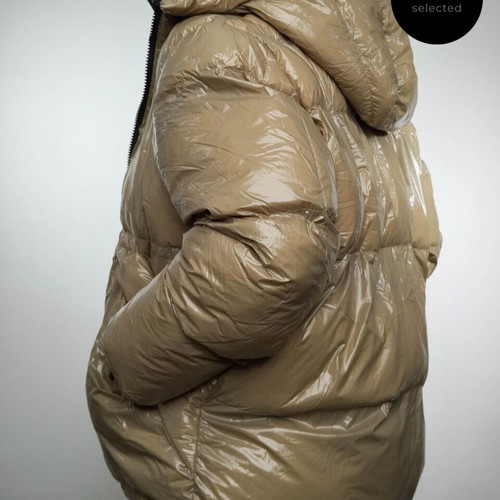DEF Shiny Puffer Jacket like new, size L-XL, beige