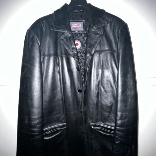 Spike Jones 100% leather jacket XL used, black