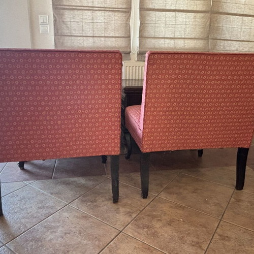 Set of wooden armchairs