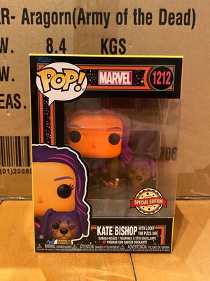 Funko Pop Kate Bishop with Lucky the Pizza Dog new