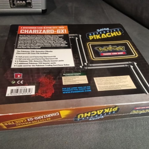 Detective Pikachu Charizard-GX case file with acrylic holder