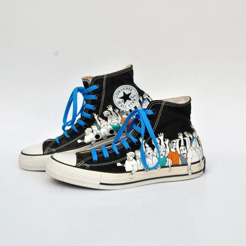 Vintage Converse All Star Chuck Taylor Graffiti Long Neck sneakers size 40