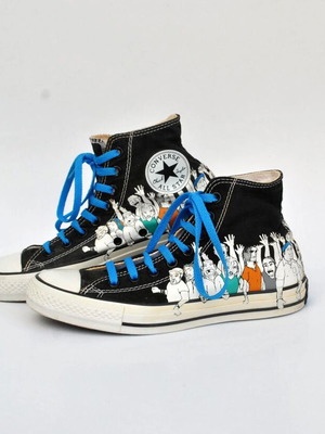 Vintage Converse All Star Chuck Taylor Graffiti Long Neck sneakers size 40