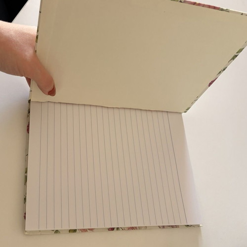 Agenda notebook with hard cover, missing some pages