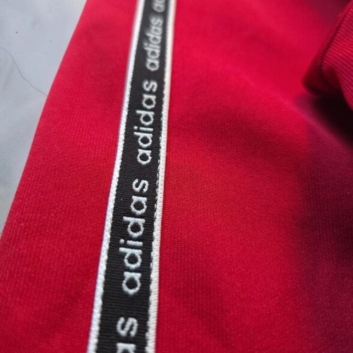 Adidas Taped Sleeve Track Jacket, red and black, large
