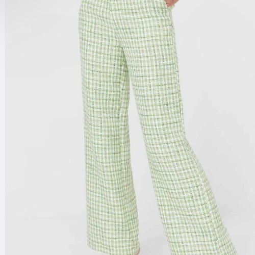 Stradivarius tweed high-waisted pants like new, size 36, checkered