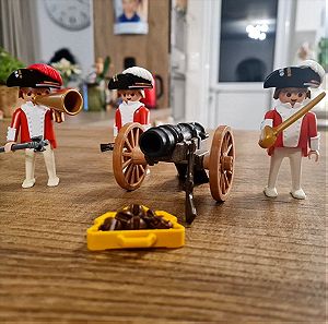 Playmobil vintage Άγγλοι στρατιώτες με κανόνι