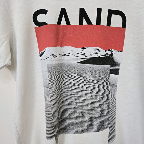 Sisley T-shirt used, size S, multicolor