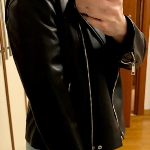 Mango biker jacket new, size M, black