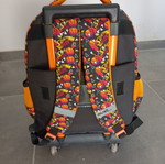 Must school backpack with wheels used, polyester