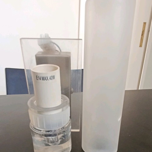 Modern wall light like new without glass white-silver 20cm