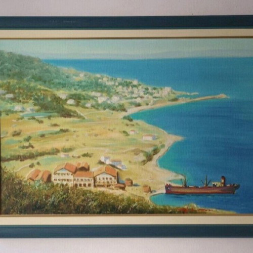 Oil painting on canvas used, 71x51 cm framed