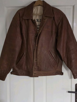 Route 66 leather jacket like new, brown, size L