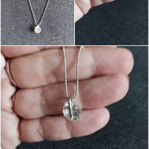 Choker necklaces with ball and zircon, like new, set of three