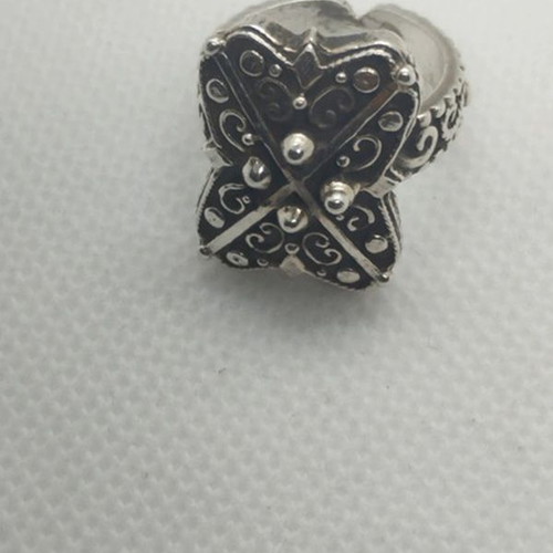 Silver ring 950 used, 16.9 mm