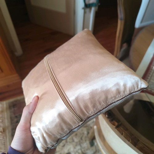 Vintage decorative pillow with handmade embroidery like new