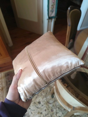 Vintage decorative pillow with handmade embroidery like new