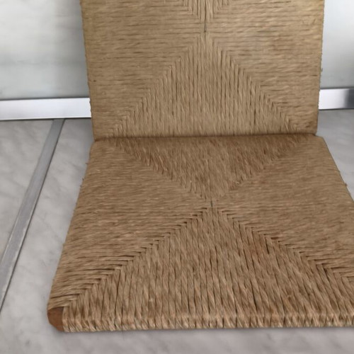 Set of 3 wicker chair seats like new, 37x37 cm