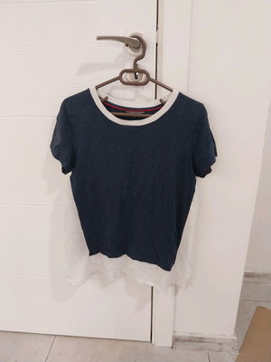Tommy Hilfiger blouse used, size XS, navy blue and white