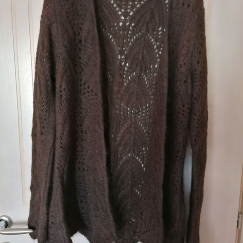 Salepepe mohair cardigan new brown size M/L with special trim