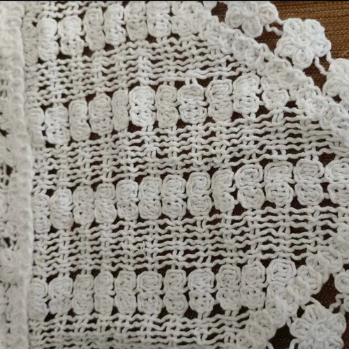 Crochet crop top boho off white new, one size