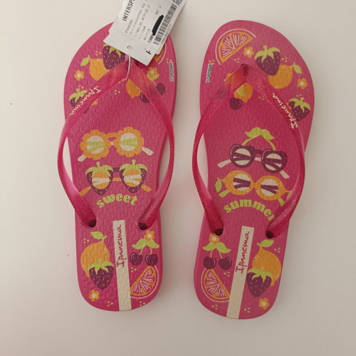 Ipanema Temas Girls flip flops with glitter, size 37, pink