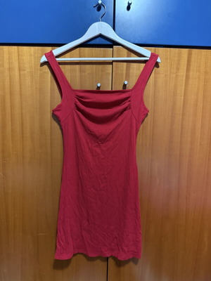 Shein red short dress size L, like new