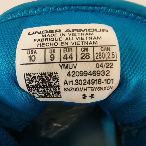 Under Armour UA HOVR Sonic SE men's athletic shoes size 44 like new black blue