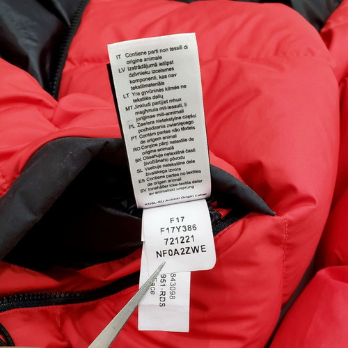 The North Face 1992 Nuptse 700 Down jacket like new, M-L, red and black
