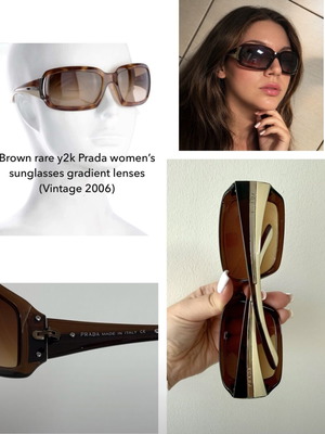 Prada vintage rare Y2K brown gradient sunglasses