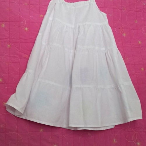 Acerbis White Summer Dress with Embroidered Flowers, Like New