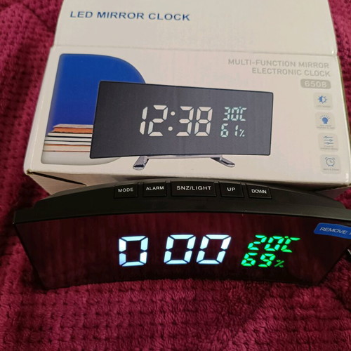 Digital LED Table Clock new with temperature and humidity display