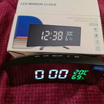 Digital LED Table Clock new with temperature and humidity display