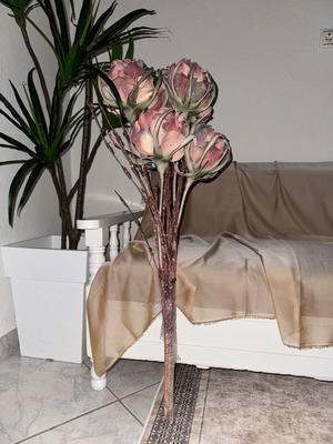 Protea decorative flower bouquet new, vintage shades