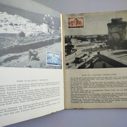 Stamp booklet 1961 used, German edition with lithograph designs