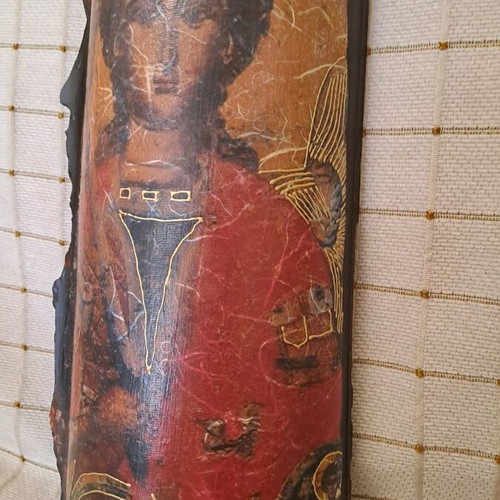 Archangel Michael handmade decoupage image on tile like new