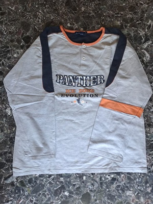 Long-sleeve shirt XL like new, gray and orange design