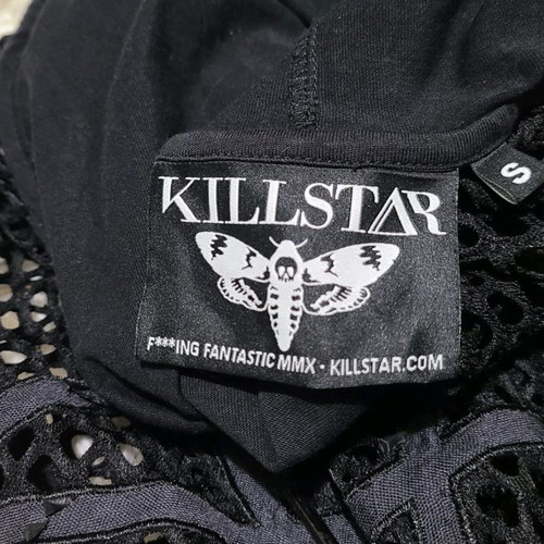 Killstar fishnet hoodie used, goth punk sweatshirt