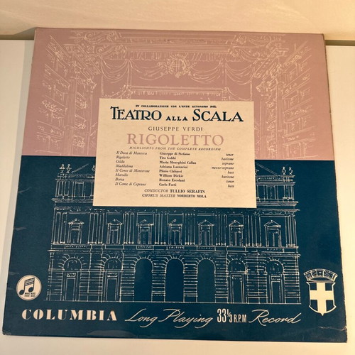 Rigoletto vinyl like new, classical opera by Giuseppe Verdi