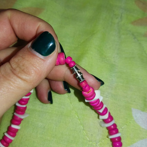 Necklace bracelet set new, pink white