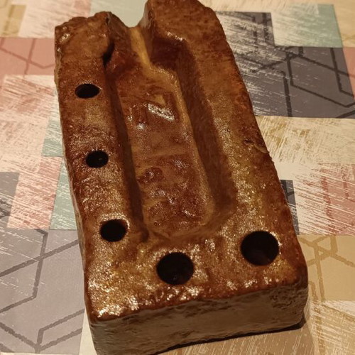 Brick Pencil Holder new with glossy surface and felt base