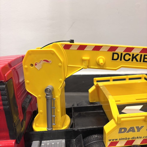 Dickie toy truck day and night service with crane, 55 cm